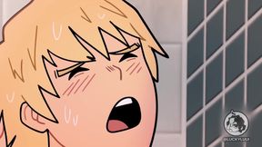 Tamaki vs Mirio in the gym shower, gay porn version of the anime my hero academia.