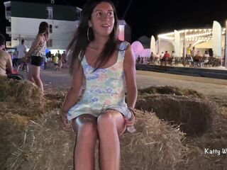 Barefaced hotty took off her pants in public