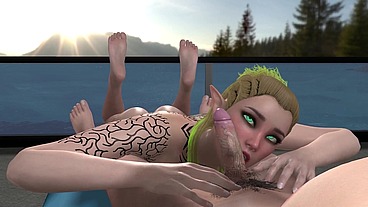 Sexy Wood Elf gives sloppy Blowjob in POV - 3D Porn