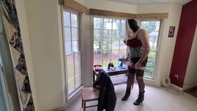 Jon Scarecrow Peeping Tom View of Photoshoot Open Window Masturbation