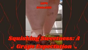 Squishing Sweetness: A Grape Expectation with SSBBW Rachel and Her Cute BBW Feet MP4 640x360