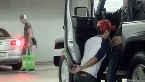 Sneaky Car Blowjob ~ Horny Bryce Star Takes Control - Gay XXX