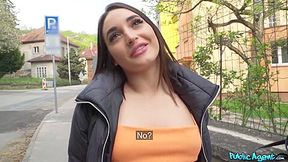 Italian Darkhaired teen 18+ Lost Her Phone And Showed Tits