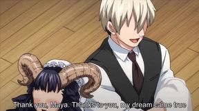 Goat maid helped to shave.