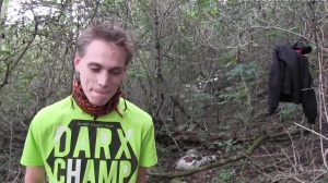 A young Czech man nails outdoor