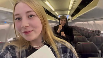 Airplane bathroom tryst with a mysterious stranger