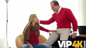 Sexy senile pervert George Uhl gets serviced by horny&#x1F975; young Russian hooker