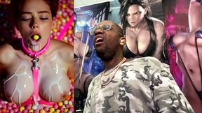 pov fucking tight big breast ginger teens in candy heaven, ai generated