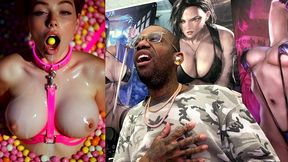 pov fucking tight big breast ginger teens in candy heaven, ai generated