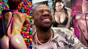 pov fucking tight big breast ginger teens in candy heaven, ai generated