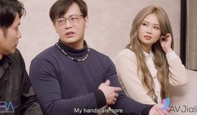 masseuse meng ruoyu gets a dream client who asks him to fuck her