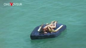 beach voyeur. hot milf sucks and swallows cum after her pussy was licked to orgasm