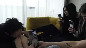 Foot Fetish Threesome: Two Dommes Make Him Worship