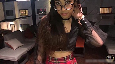 Rome Major Fucks That Slim Goth Nympho! Sexy Eva Yi Milks Him!