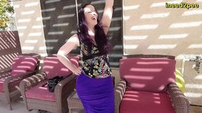 pornstar caroline pierce pissing panties and blue skirt