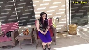 pornstar caroline pierce pissing panties and blue skirt