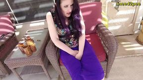 pornstar caroline pierce pissing panties and blue skirt