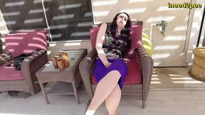 pornstar caroline pierce pissing panties and blue skirt