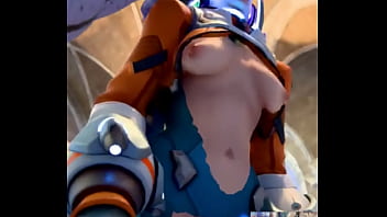 Welcoming Bald Pussy Juno To Planet Earth With Widowmaker&rsquo_s Hard Fucking Transgender Futa Cock