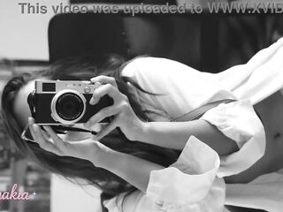 Latin hotty plays, positions and masturbates in front of her mirror- Salmakia