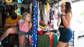 Lola Cheeks rides the biggest dick at the cum fiesta