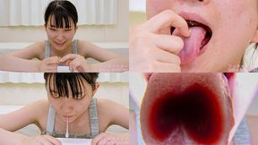 Hinano Iori - Giantess ASMR - Giant cute girl makes dwarf ejaculate repeatedly in her mouth and swallow him whole - MOV