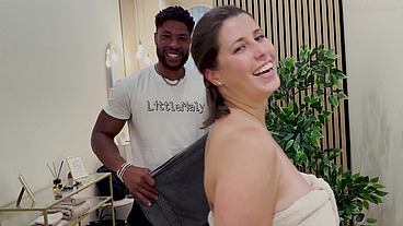 Interracial BBC Creampie And Cum On Big Tits For Curvy MILF