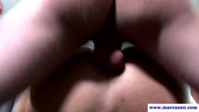 Real straight jock in anal session