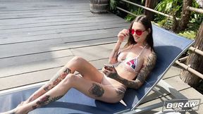 Gorgeous dick-sucking action with a brunette doll Rocky Emerson