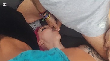 Chapter 17, Ramoncin and Polla lechera come and they end up fucking each other hard, foursome, double blowjob with two cocks,
