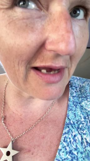 Stepmom Plays with Her Smelly Pussy at the Back of the Bus, Then Sniffs and Sucks Her Stinky Fingers!