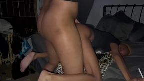 Sexy Slim Cums And Squirts On Bbc And Gives Sloppy Blowjob With Cum In Her Mouth
