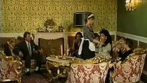 A German brunette slut loves riding a big strapon