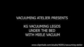 KG VACUUMING LEGOS UNDER THE BED WITH MIELE VACUUM