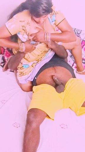 Indian Stepmom Sex. Beautiful Mom Fucking Daughter's Husband Telugu Dirty Talks.