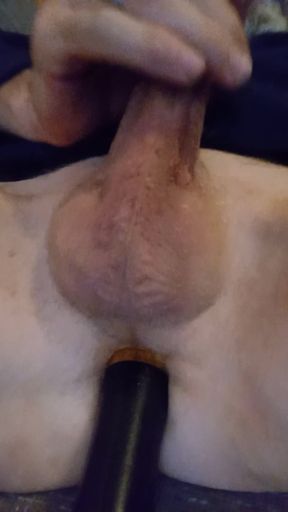 playing with my ass with a dildo