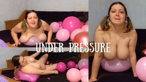 Busty Natalie crushes large balloons WMV