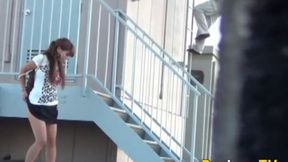 Piss Outside with Asian Beauty - Video 1