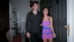 Small and Slender Woman Did Not Expect to Be Dominated by Three Men When She Got Home