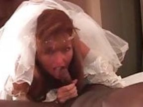 Cuckolds milf bride fucked by 2 BBC bulls in her wedding