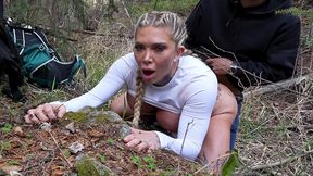 hot blonde christina savoy fucks stranger in the woods