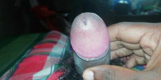 Dick handjob to stepson in the bedroom