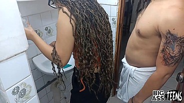 MY STEPFATHER FUCKS ME IN THE BATHROOM SEX WITH STEPFATHER