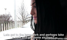 Lucky pervy guy fucks hottie stranded Anna Rose on his car