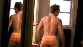 ”Twinkie with erect shaft puts tight undies on & teases”