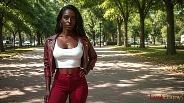 Fucked an Ebony girl in the park and came in all holes [AI]