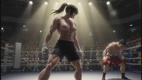 Strong Woman Dominates Boxing Match