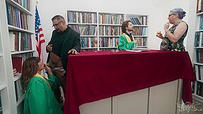 Kalli Grace Bends Over To Swallow Up Her Professor Draven Navarros Big Cock