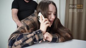 my stepbrother fucked me while i was talking to a guy on the phone deluxe bitch porn video