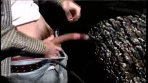 Boyz Party: Beating His 9 Inch Treat In The Woods